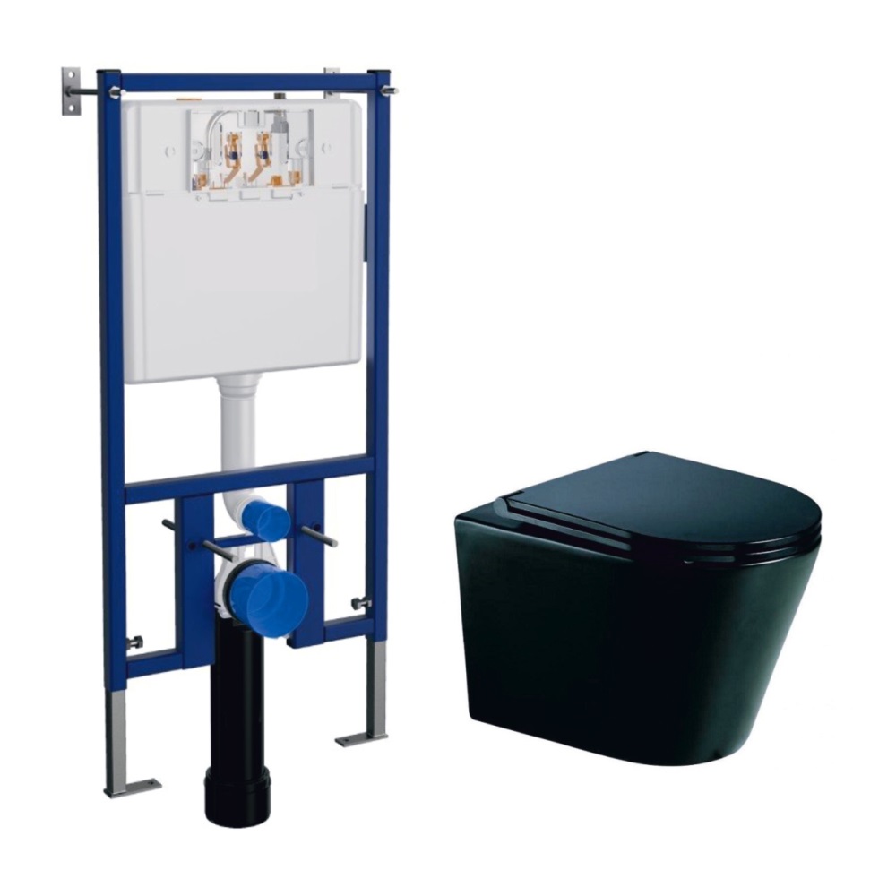 Инсталляция Loranto Vox с унитазом Azario Teramo Черный матовый 4501+AZ -053E-R-MB/ AZ-0053-MB Инсталляция Loranto Vox с унитазом Azario Teramo Черный матовый 4501+AZ -053E-R-MB/ AZ-0053-MB