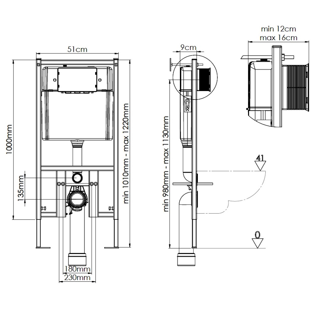 Инсталляция Loranto Vox с унитазом Azario Teramo Черный матовый 4501+AZ -053E-R-MB/ AZ-0053-MB Инсталляция Loranto Vox с унитазом Azario Teramo Черный матовый 4501+AZ -053E-R-MB/ AZ-0053-MB — изображение 3