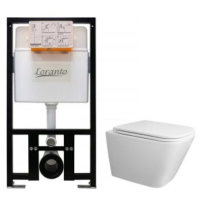 Инсталляция Loranto Prestige с унитазом Azario Teramo Белый глянцевый 4551+AZ-0052-UQ3 Инсталляция Loranto Prestige с унитазом Azario Teramo Белый глянцевый 4551+AZ-0052-UQ3