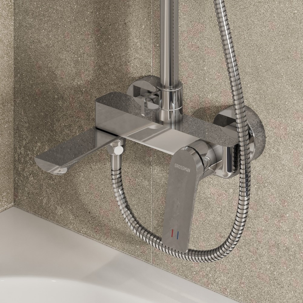 Душевая система Grossman Galaxy с изливом Хром глянцевый 500.K35.01.100 Душевая система Grossman Galaxy с изливом Хром глянцевый 500.K35.01.100 — изображение 3