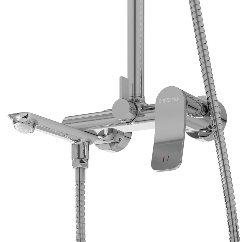 Душевая система Grossman Advans с изливом Хром глянцевый 500.K35.09.100 Душевая система Grossman Advans с изливом Хром глянцевый 500.K35.09.100 — изображение 4