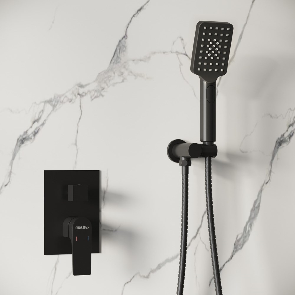 Душевая встройка Grossman Classic с изливом Черный матовый 501.K35.04.210 Душевая встройка Grossman Classic с изливом Черный матовый 501.K35.04.210 — изображение 3