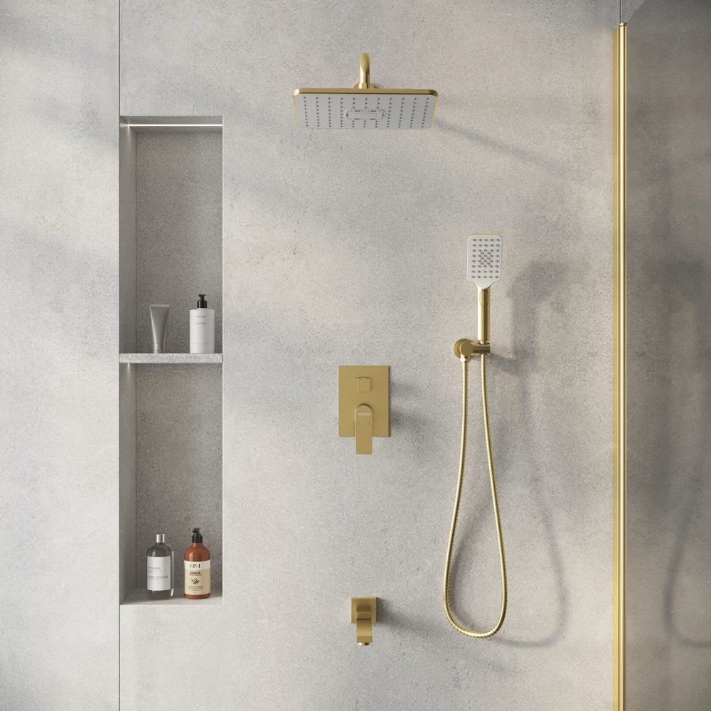 Душевая встройка Grossman Classic с изливом Золото матовое 501.K35.04.320 Душевая встройка Grossman Classic с изливом Золото матовое 501.K35.04.320 — изображение 2