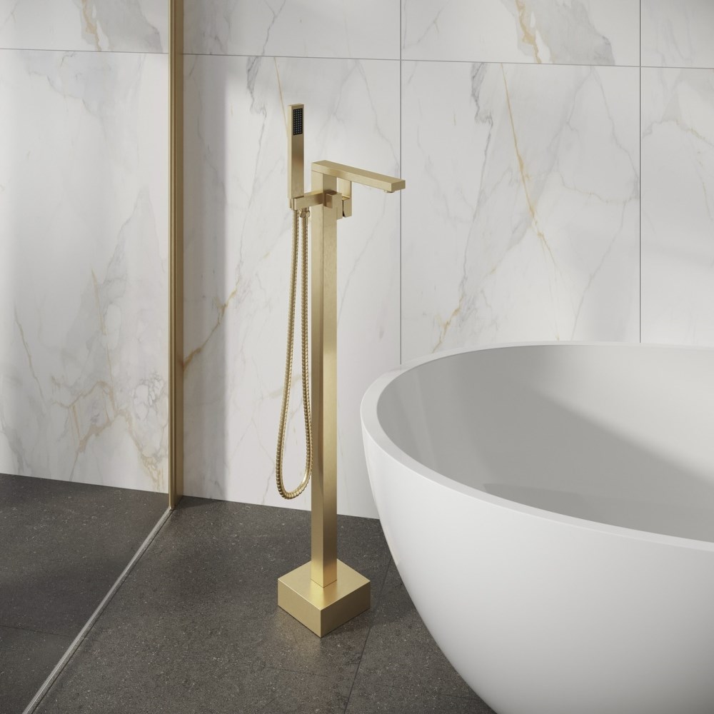 Смеситель напольный Grossman Falcon Золото матовое 530.K35.08.320 Смеситель напольный Grossman Falcon Золото матовое 530.K35.08.320 — изображение 3