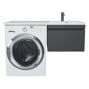 Тумба подвесная Uperwood Magenta 55 под стиральную машину Черный матовый 5930205155