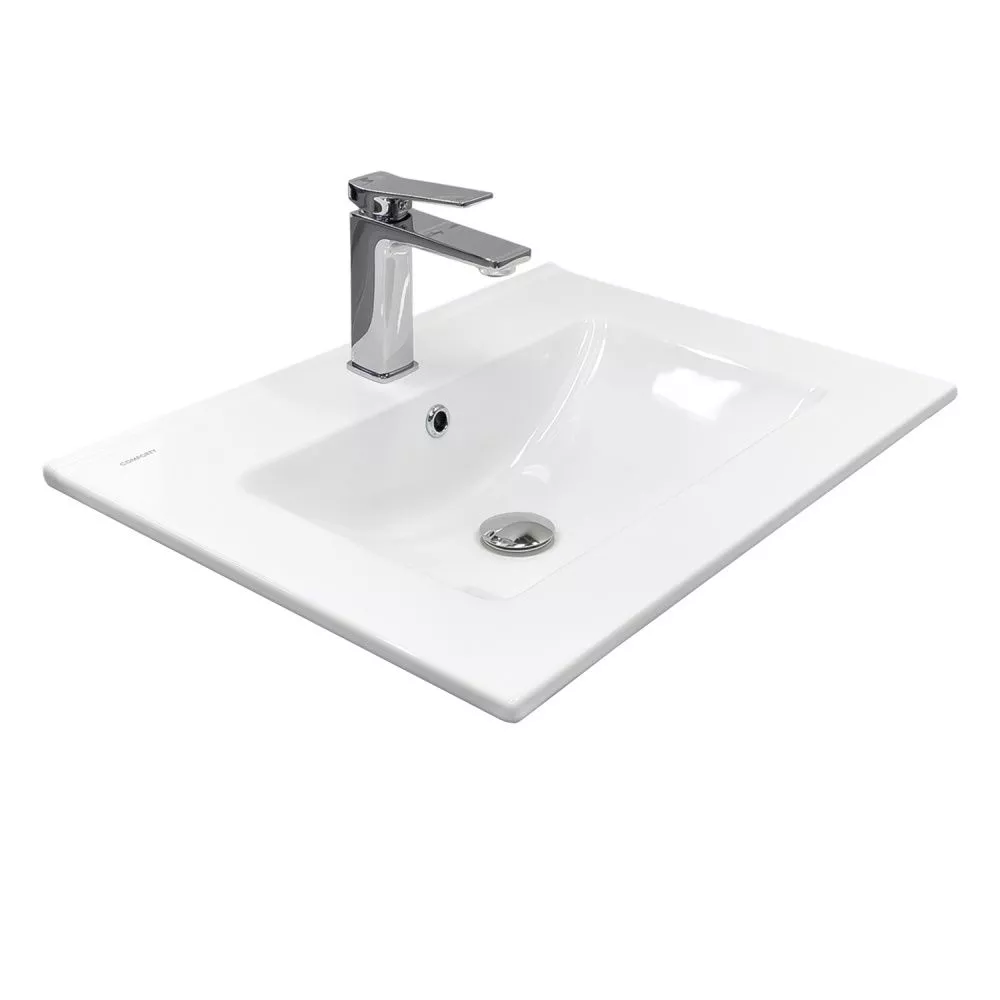 Раковина на мебель Comforty 61 Белый глянцевый 60E Раковина на мебель Comforty 61 Белый глянцевый 60E