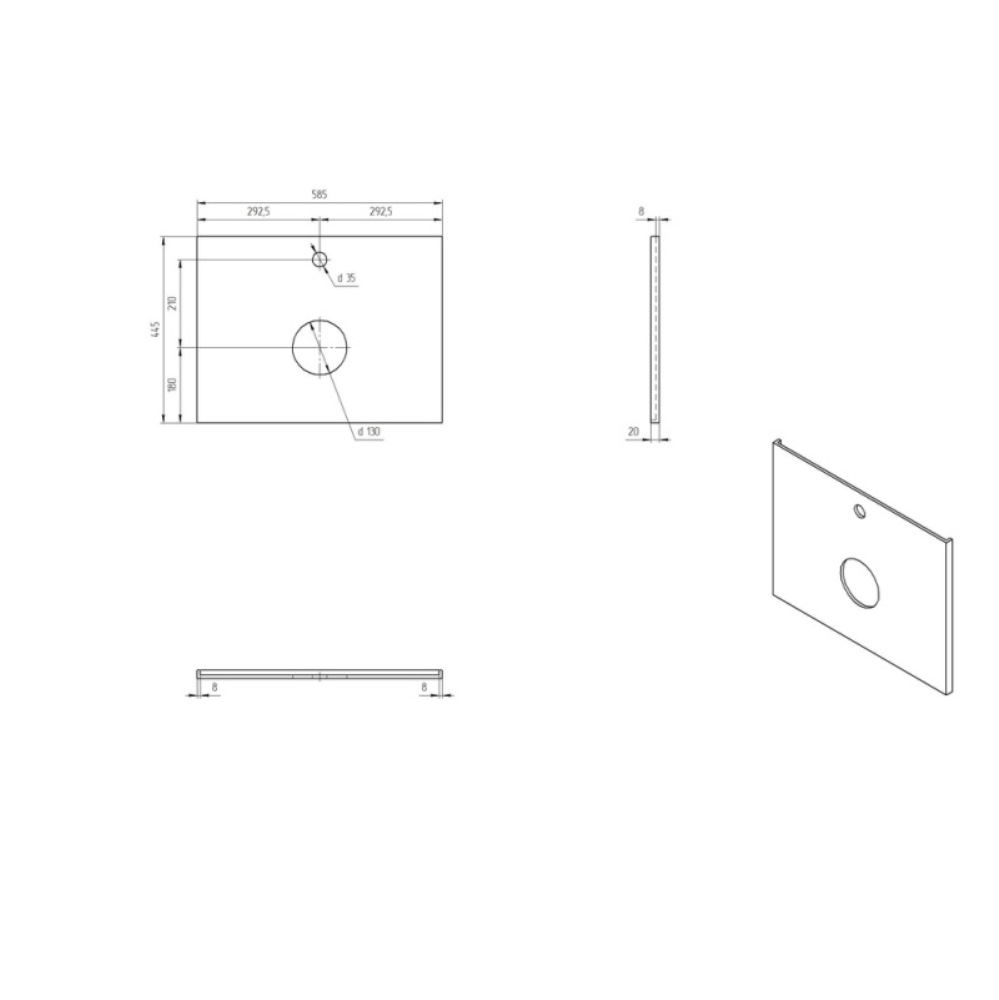 Столешница Cersanit Stone 60 Серый 63857 Столешница Cersanit Stone 60 Серый 63857 — изображение 4
