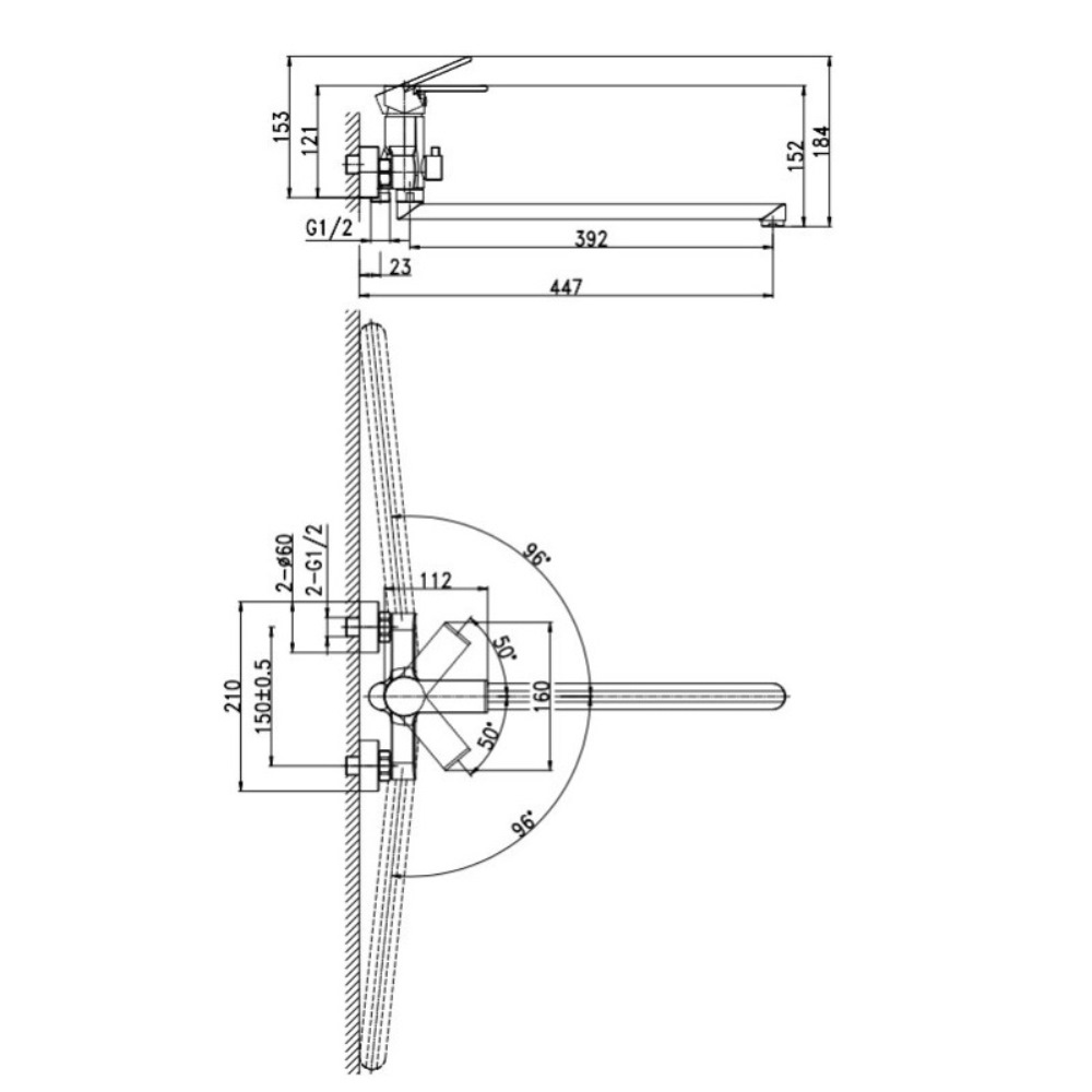 Смеситель для ванны Cersanit Brasko Черный матовый 64092 Смеситель для ванны Cersanit Brasko Черный матовый 64092 — изображение 4