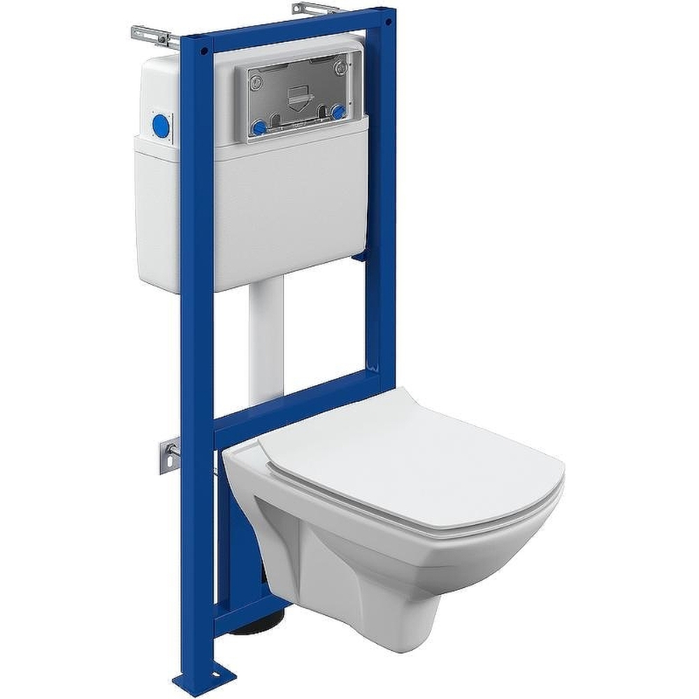 Инсталляция Cersanit Vector + унитаз Carina XL Белый матовый 64122 Инсталляция Cersanit Vector + унитаз Carina XL Белый матовый 64122