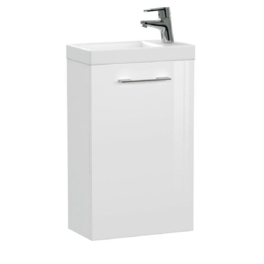 Тумба подвесная Cersanit Lara 40 с раковиной, смесителем и сифоном Белый глянцевый 64228 Тумба подвесная Cersanit Lara 40 с раковиной, смесителем и сифоном Белый глянцевый 64228