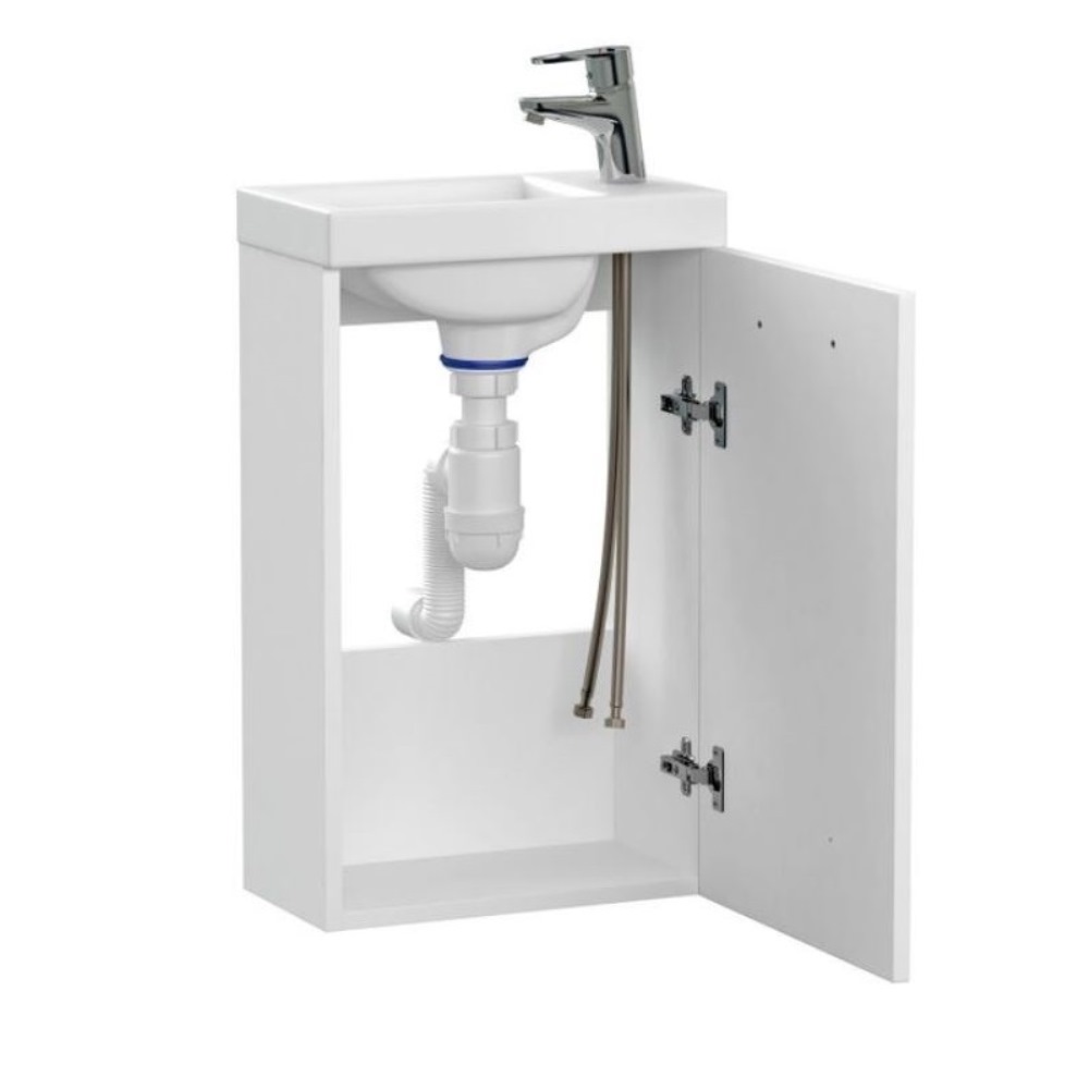 Тумба подвесная Cersanit Lara 40 с раковиной, смесителем и сифоном Белый глянцевый 64228 Тумба подвесная Cersanit Lara 40 с раковиной, смесителем и сифоном Белый глянцевый 64228 — изображение 3