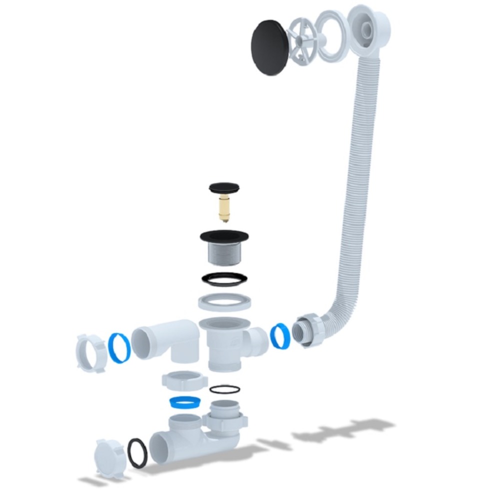 Слив-перелив Cersanit Prime Black клик-клак Черный матовый 64287 Слив-перелив Cersanit Prime Black клик-клак Черный матовый 64287 — изображение 2