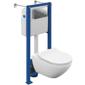 Инсталляция Cersanit Vector с унитазом Sreet Fusion Vortex DPL EO Slim и кнопкой смыва Twins Хром глянцевый 64578 Инсталляция Cersanit Vector с унитазом Sreet Fusion Vortex DPL EO Slim и кнопкой смыва Twins Хром глянцевый 64578