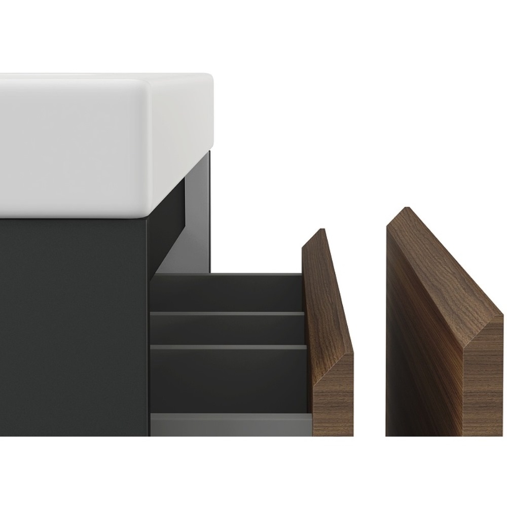 Тумба подвесная Cersanit Grande 55 Черный / Орех 64759 Тумба подвесная Cersanit Grande 55 Черный / Орех 64759 — изображение 4