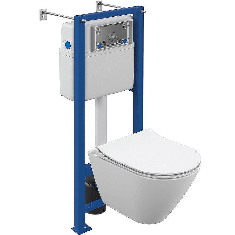 Инсталляция Cersanit Vector + унитаз City Smart Белый матовый 64917 Инсталляция Cersanit Vector + унитаз City Smart Белый матовый 64917