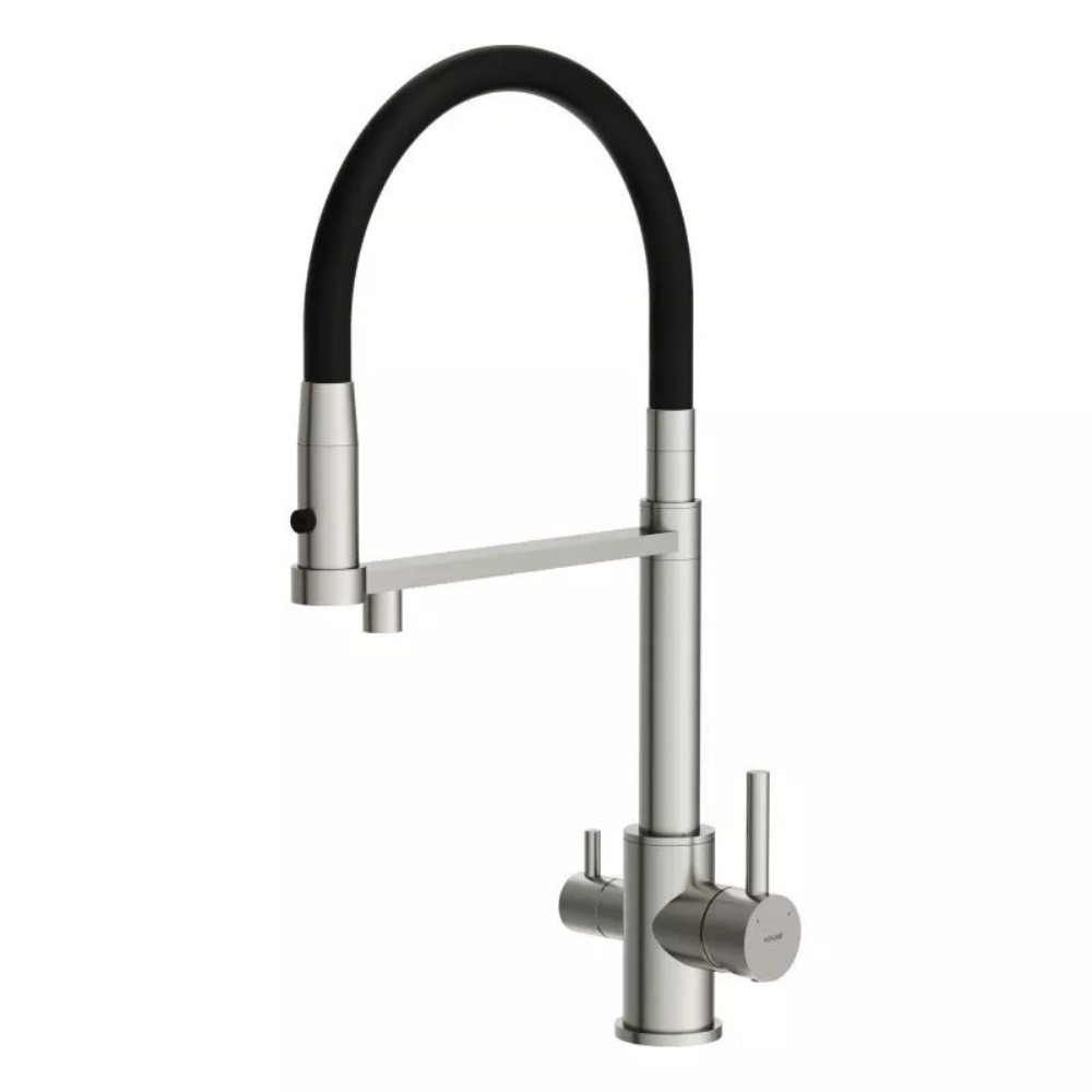 Смеситель для кухни Cersanit Zen с подключением фильтра с гибким изливом Сатин 68259 Смеситель для кухни Cersanit Zen с подключением фильтра с гибким изливом Сатин 68259