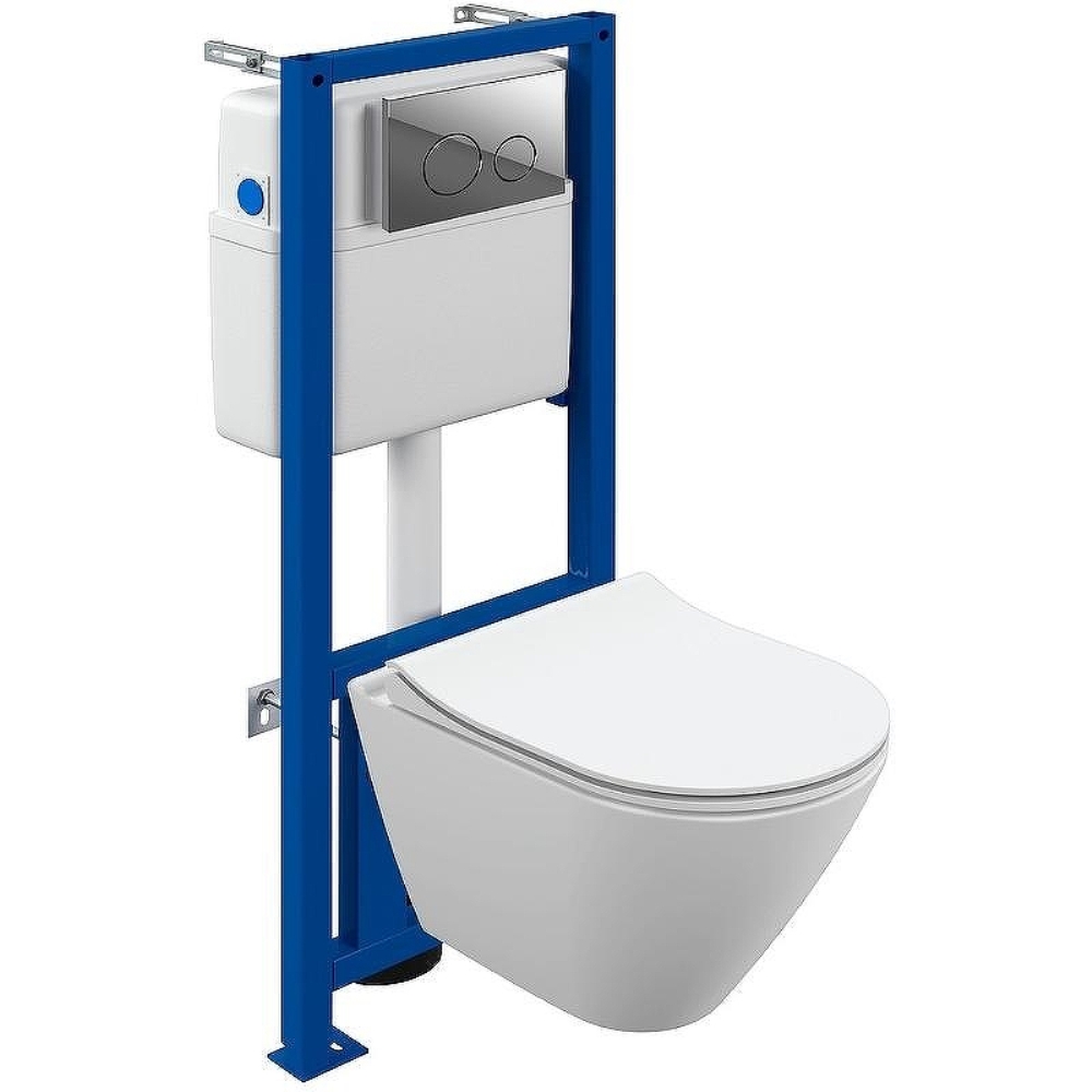 Инсталляция Cersanit Vector + унитаз City Smart с кнопкой смыва Twins Хром глянцевый 68306 Инсталляция Cersanit Vector + унитаз City Smart с кнопкой смыва Twins Хром глянцевый 68306