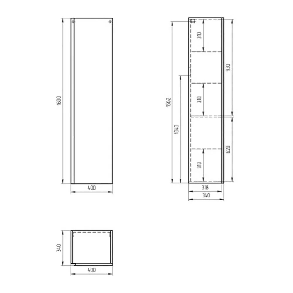 Пенал подвесной Cersanit Moduo 40 Серый туман 69351 Пенал подвесной Cersanit Moduo 40 Серый туман 69351 — изображение 5