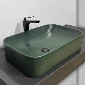Раковина накладная Comforty 61 Темно-зеленый матовый 78575MDG-60