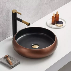Раковина накладная Comforty 41,5 Медь / Черный 78650