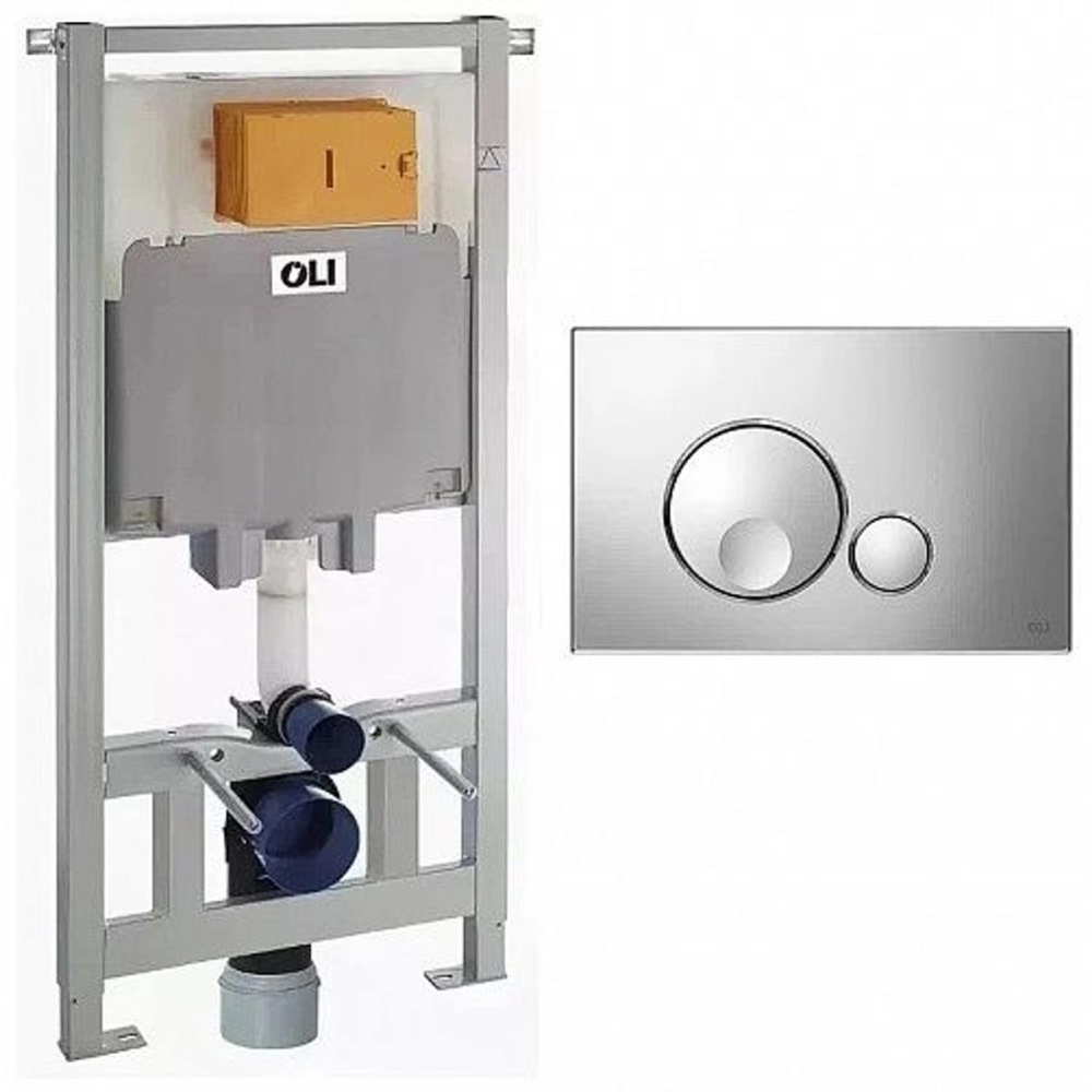 Инсталляция Oli Eco mechanic для скрытого монтажа унитаза с кнопкой Globe Хром глянцевый 879236mGL00 Инсталляция Oli Eco mechanic для скрытого монтажа унитаза с кнопкой Globe Хром глянцевый 879236mGL00
