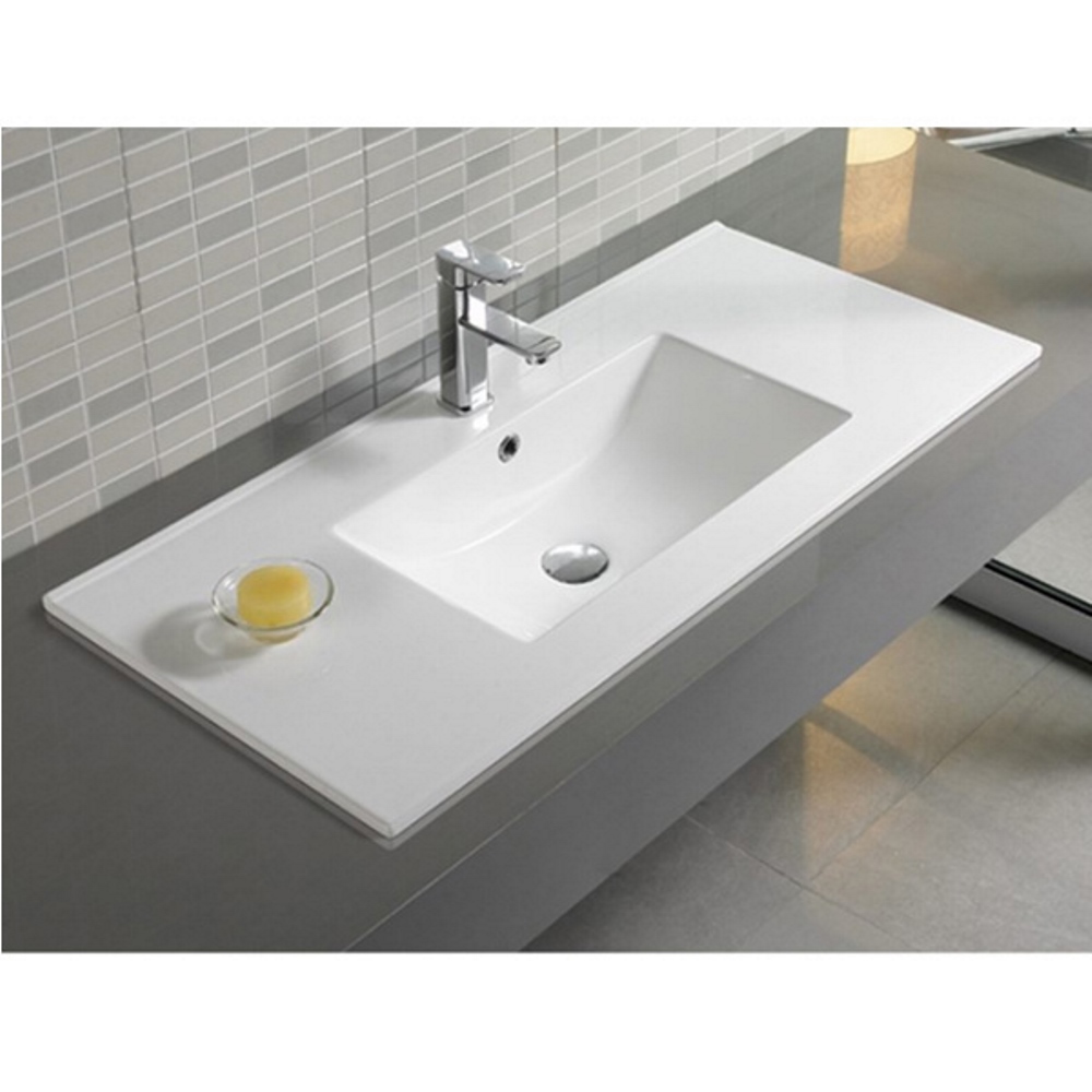 Раковина на мебель Comforty 121 со столешницей Белый глянцевый 9120E Раковина на мебель Comforty 121 со столешницей Белый глянцевый 9120E