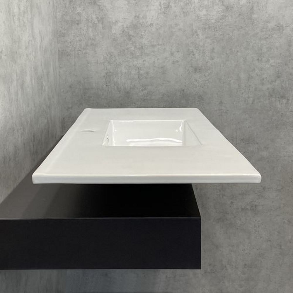 Раковина на мебель Comforty 121 со столешницей Белый глянцевый 9120E Раковина на мебель Comforty 121 со столешницей Белый глянцевый 9120E — изображение 4