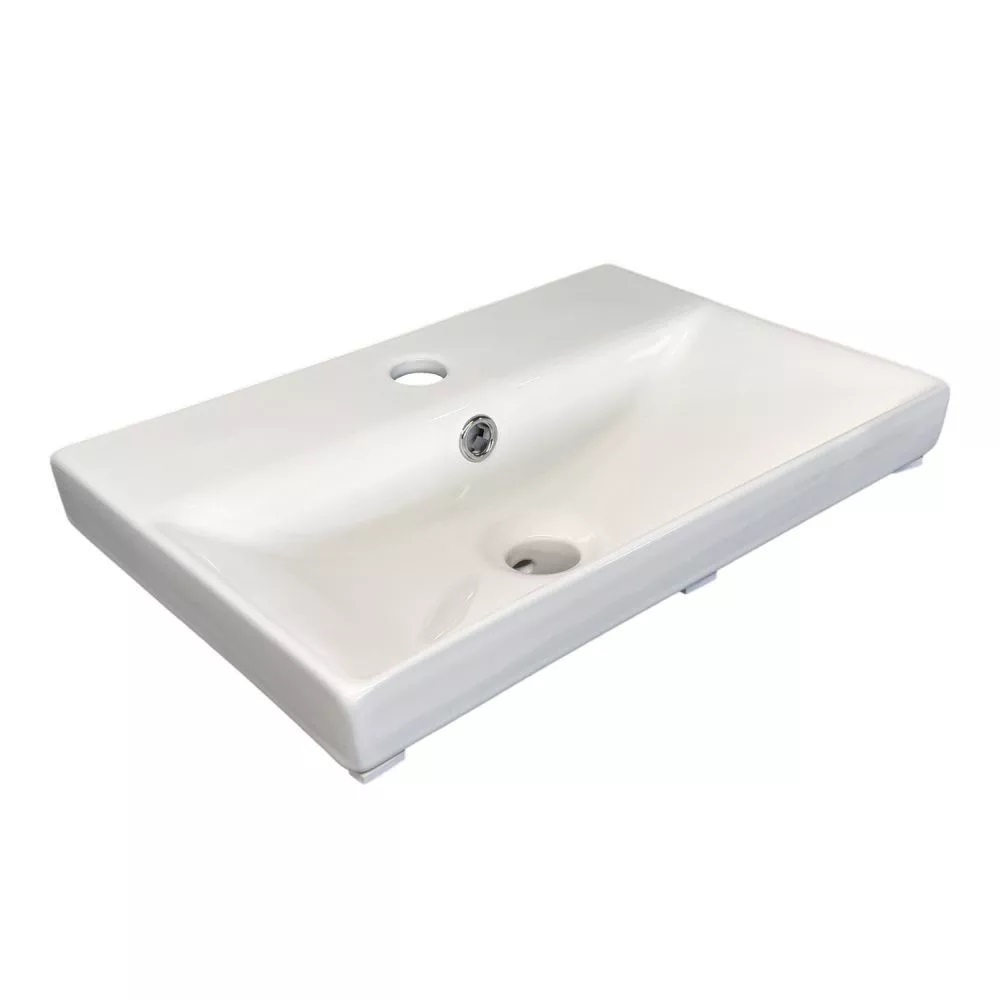 Раковина на мебель Comforty 46 Белый глянцевый 9696-46 Раковина на мебель Comforty 46 Белый глянцевый 9696-46