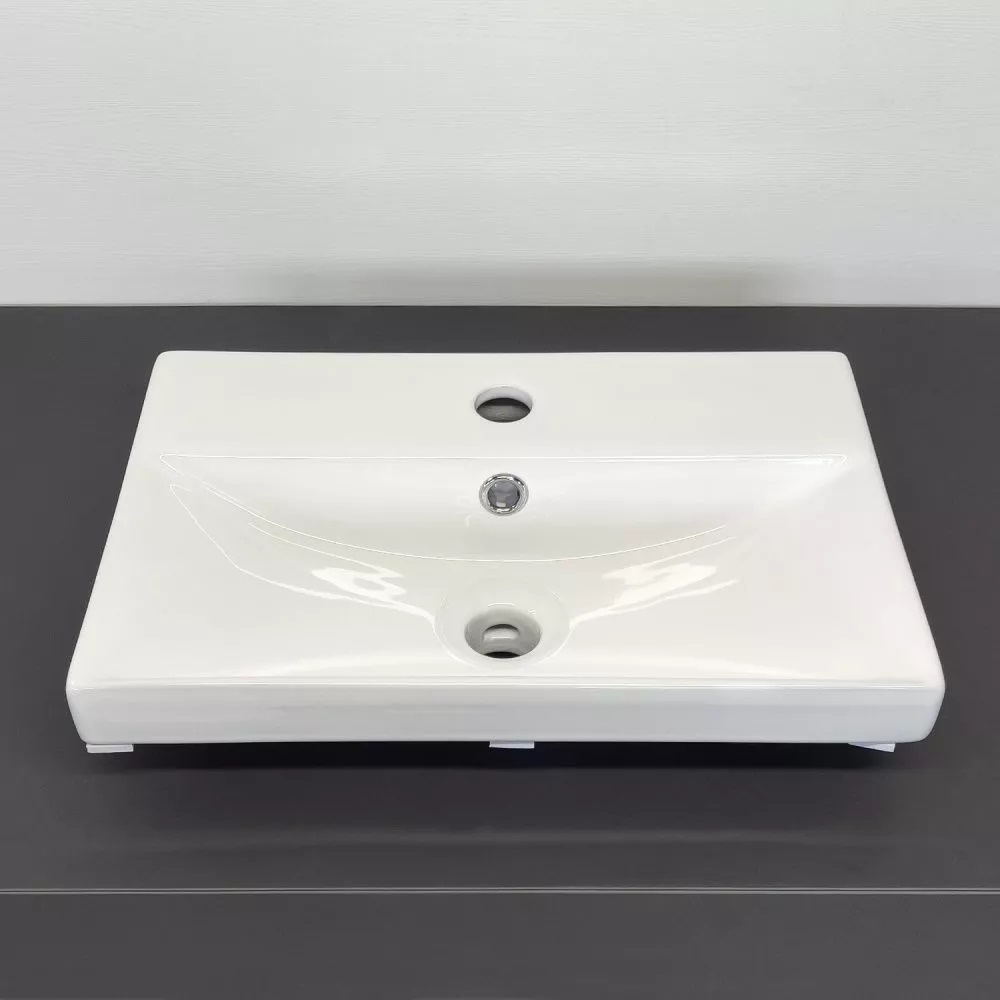 Раковина на мебель Comforty 46 Белый глянцевый 9696-46 Раковина на мебель Comforty 46 Белый глянцевый 9696-46 — изображение 2