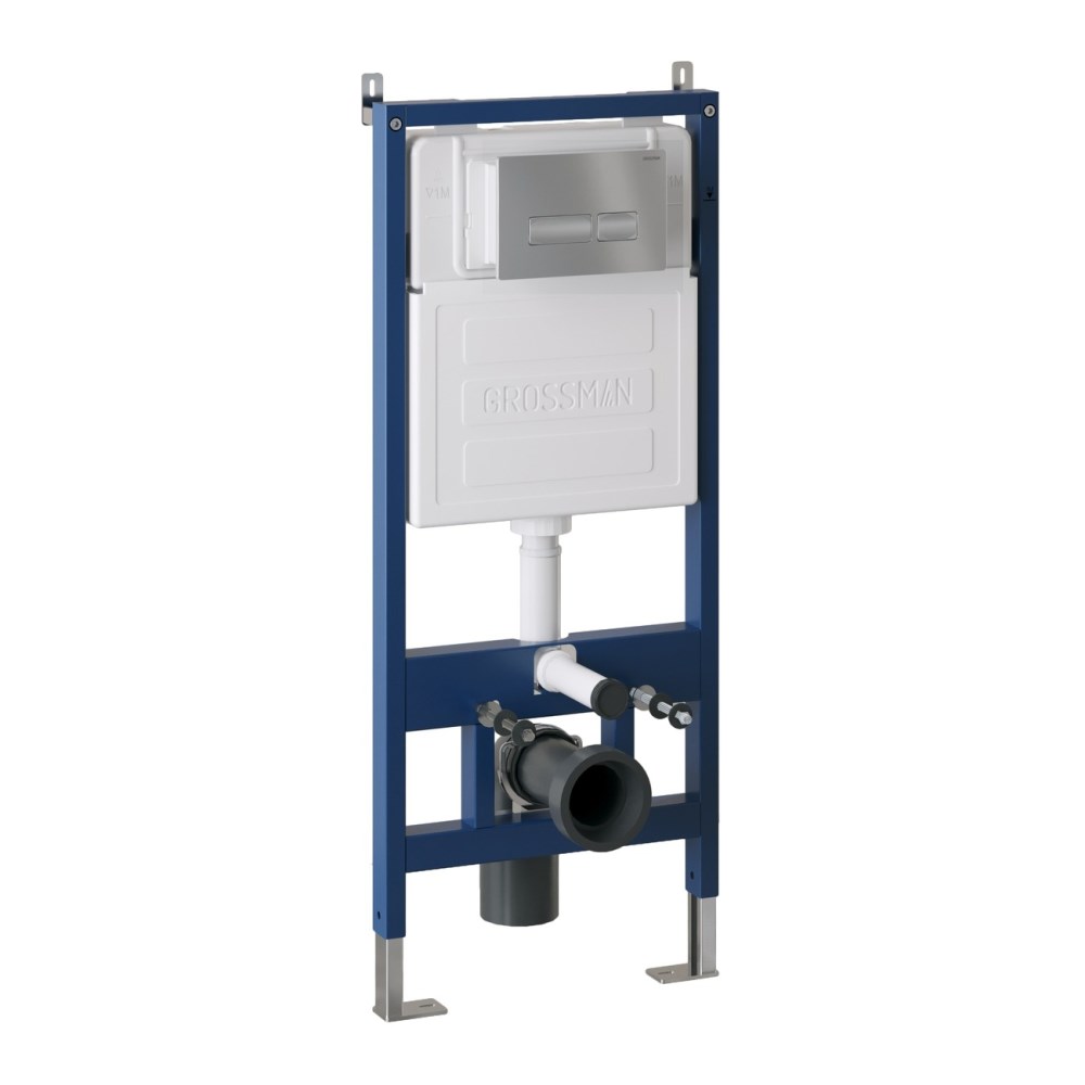 Инсталляция Grossman для скрытого монтажа унитаза + клавиша смыва Pragma Хром матовый 97.03.110 Инсталляция Grossman для скрытого монтажа унитаза + клавиша смыва Pragma Хром матовый 97.03.110