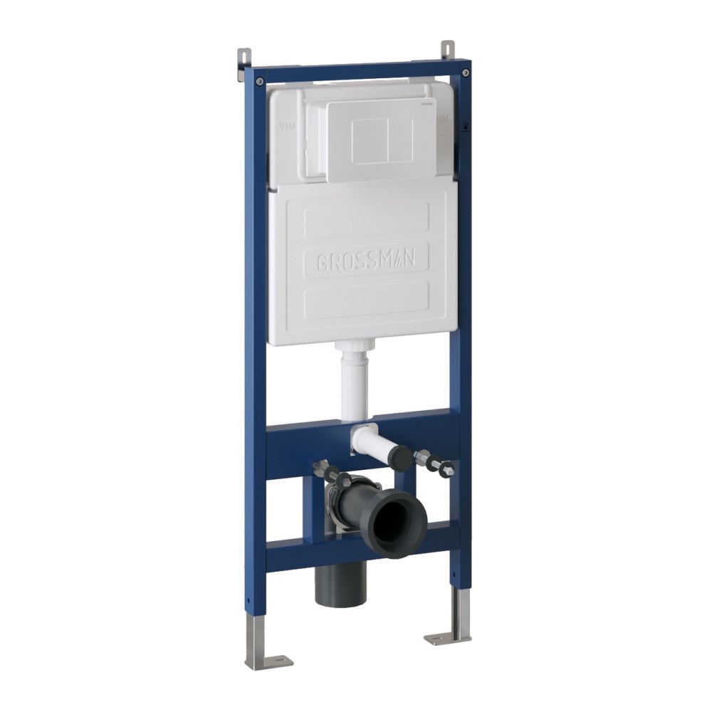 Инсталляция Grossman для скрытого монтажа унитаза + клавиша смыва Classic Белый глянцевый 97.04.01M Инсталляция Grossman для скрытого монтажа унитаза + клавиша смыва Classic Белый глянцевый 97.04.01M