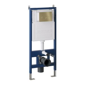 Инсталляция Grossman для скрытого монтажа унитаза + клавиша смыва Style Золото матовый 97.05.32M Инсталляция Grossman для скрытого монтажа унитаза + клавиша смыва Style Золото матовый 97.05.32M