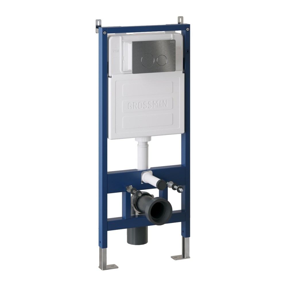 Инсталляция Grossman для скрытого монтажа унитаза + клавиша смыва Style Графит матовый 97.05.42M Инсталляция Grossman для скрытого монтажа унитаза + клавиша смыва Style Графит матовый 97.05.42M