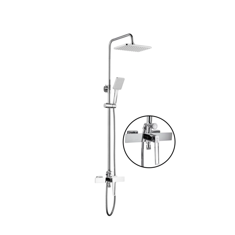 Душевая система Fashun с изливом Хром глянцевый A2457 Душевая система Fashun с изливом Хром глянцевый A2457