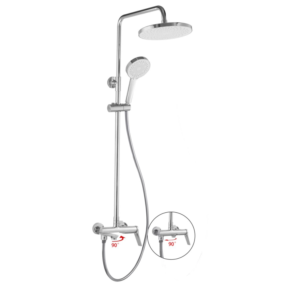 Душевая система Savol с изливом Хром глянцевый A2486 Душевая система Savol с изливом Хром глянцевый A2486