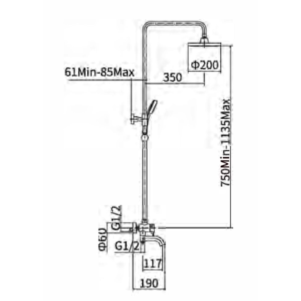 Душевая система Fashun A52 с изливом Сатин A52422 Душевая система Fashun A52 с изливом Сатин A52422 — изображение 2