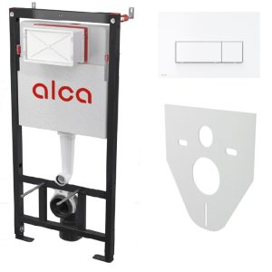 Инсталляция Alcadrain Sadromodul для скрытого монтажа унитаза с клавишей смыва Белый AM101/1120-4:1 RU M570-0001 Инсталляция Alcadrain Sadromodul для скрытого монтажа унитаза с клавишей смыва Белый AM101/1120-4:1 RU M570-0001