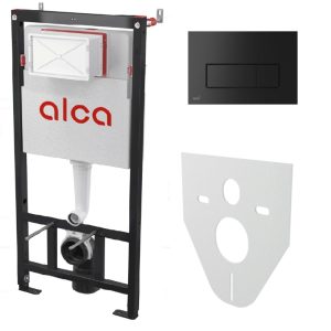 Инсталляция Alcadrain Sadromodul для скрытого монтажа унитаза с клавишей смыва Черный матовый AM101/1120-4:1 RU M578-0001 Инсталляция Alcadrain Sadromodul для скрытого монтажа унитаза с клавишей смыва Черный матовый AM101/1120-4:1 RU M578-0001