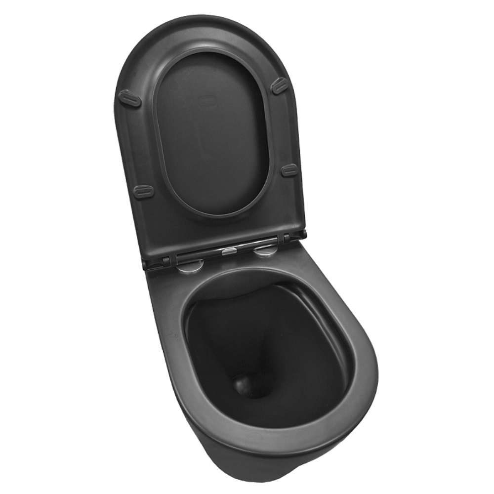 Унитаз подвесной Azario Teramo Черный матовый AZ -053E-R-MB/ AZ-0053-MB Унитаз подвесной Azario Teramo Черный матовый AZ -053E-R-MB/ AZ-0053-MB — изображение 3