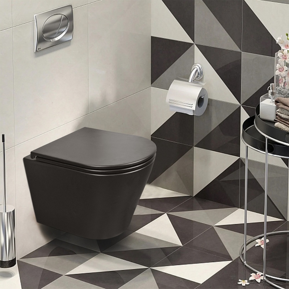 Унитаз подвесной Azario Teramo Черный матовый AZ -053E-R-MB/ AZ-0053-MB Унитаз подвесной Azario Teramo Черный матовый AZ -053E-R-MB/ AZ-0053-MB — изображение 4