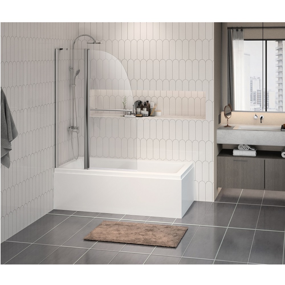 Шторка для ванны Azario Boston 100 Хром / Прозрачное AZ-142TB Шторка для ванны Azario Boston 100 Хром / Прозрачное AZ-142TB — изображение 3