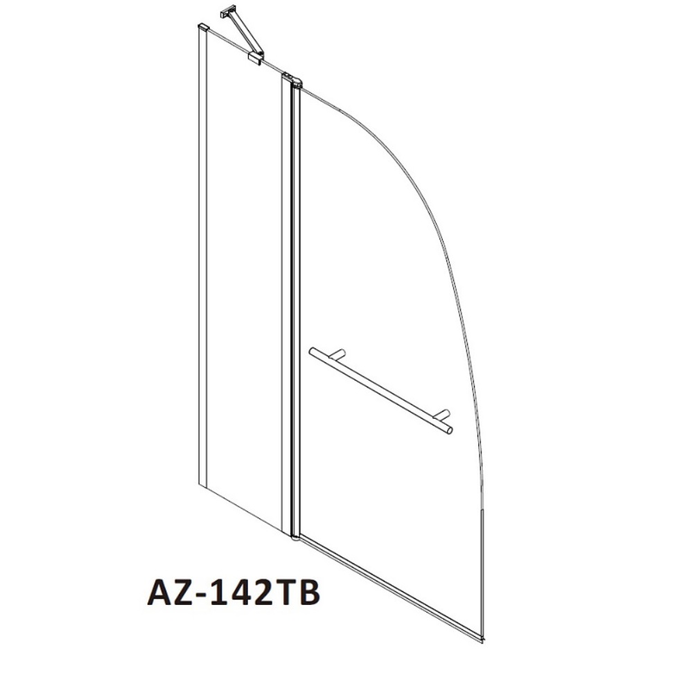 Шторка для ванны Azario Boston 100 Хром / Прозрачное AZ-142TB Шторка для ванны Azario Boston 100 Хром / Прозрачное AZ-142TB — изображение 4