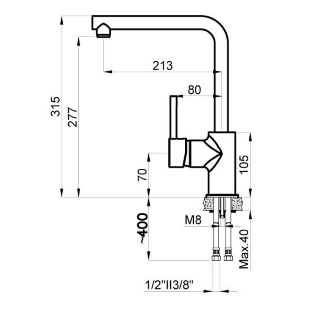 Смеситель для кухни Azario Evans Серый гранит AZ-152944407 Смеситель для кухни Azario Evans Серый гранит AZ-152944407 — изображение 2