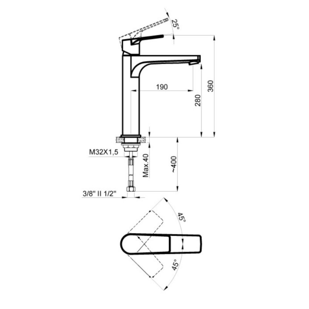 Смеситель для раковины Azario Treya Черный матовый AZ-156845524 Смеситель для раковины Azario Treya Черный матовый AZ-156845524 — изображение 2