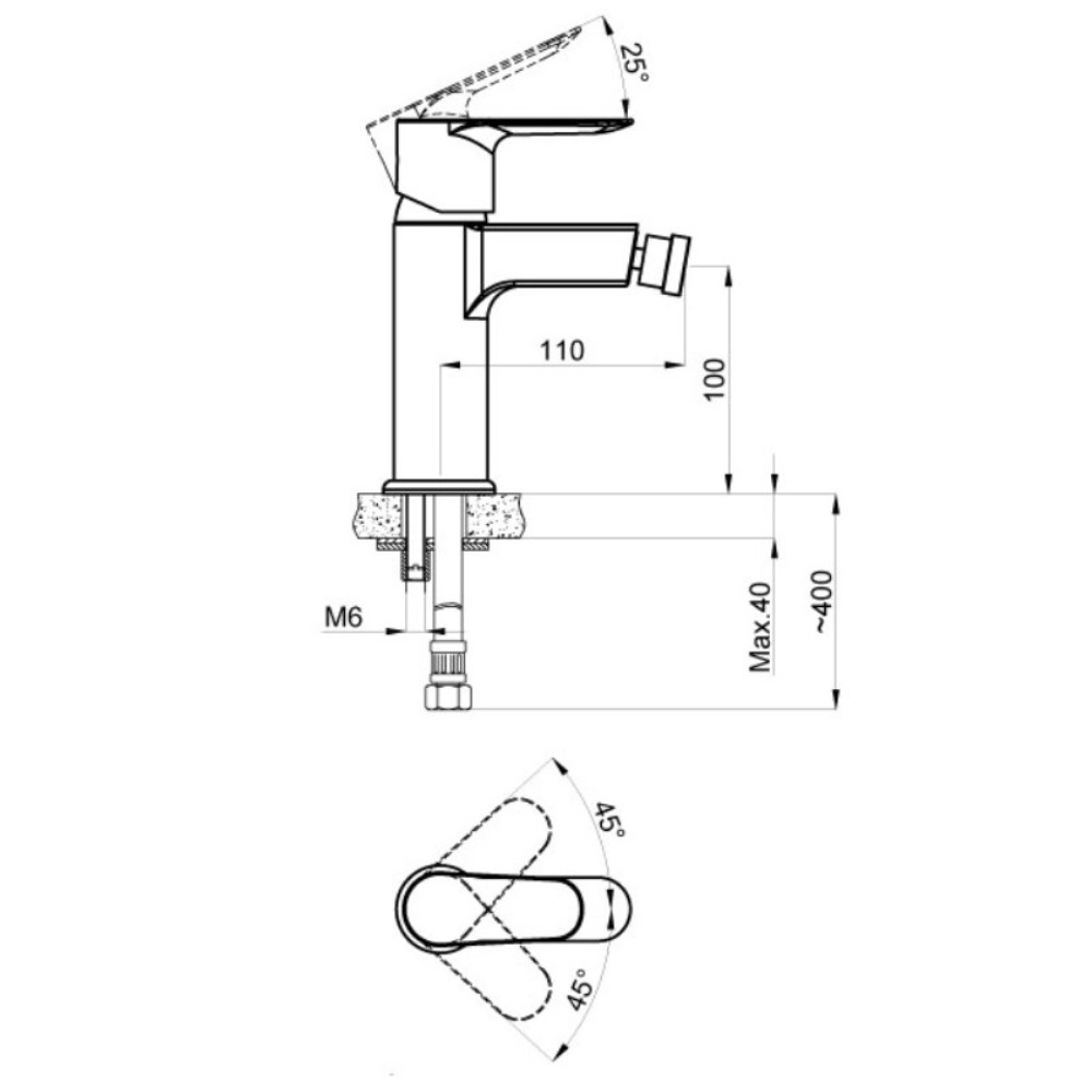 Смеситель для биде Azario Leya Хром глянцевый AZ-15926601 Смеситель для биде Azario Leya Хром глянцевый AZ-15926601 — изображение 2
