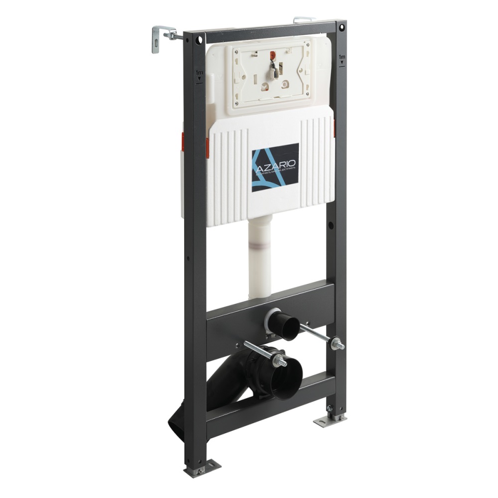 Инсталляция Azario New для скрытого монтажа унитаза с возможностью подключения безконтактной клавиши смыва AZ-510A Инсталляция Azario New для скрытого монтажа унитаза с возможностью подключения безконтактной клавиши смыва AZ-510A