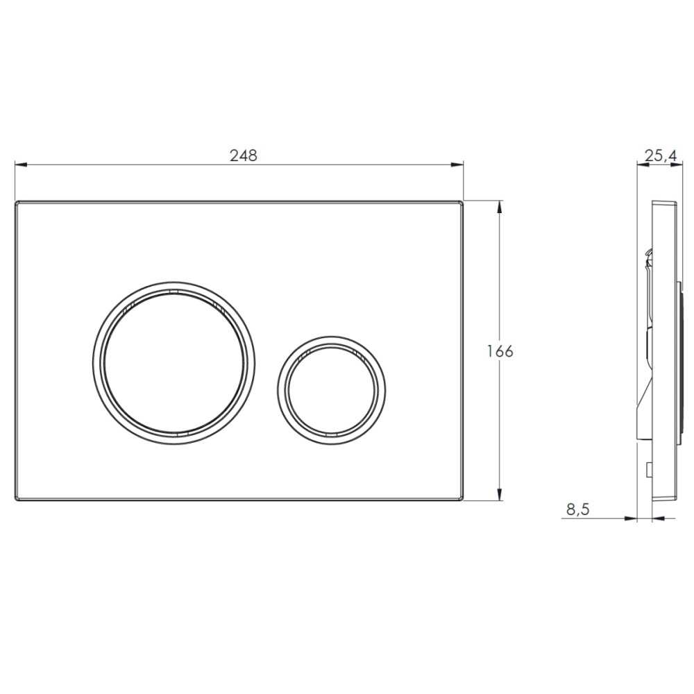 Клавиша смыва Azario AZ-8200 Белый / Золото AZ-8200-0046 Клавиша смыва Azario AZ-8200 Белый / Золото AZ-8200-0046 — изображение 3