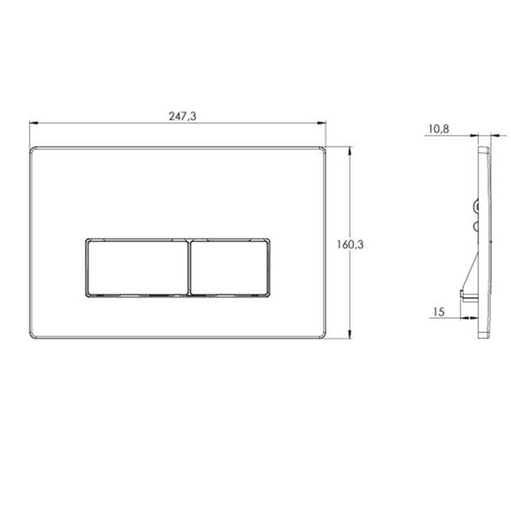 Клавиша смыва Azario AZ-8200 Хром глянцевый AZ-8200-0089/AZ-P58-0120 Клавиша смыва Azario AZ-8200 Хром глянцевый AZ-8200-0089/AZ-P58-0120 — изображение 3