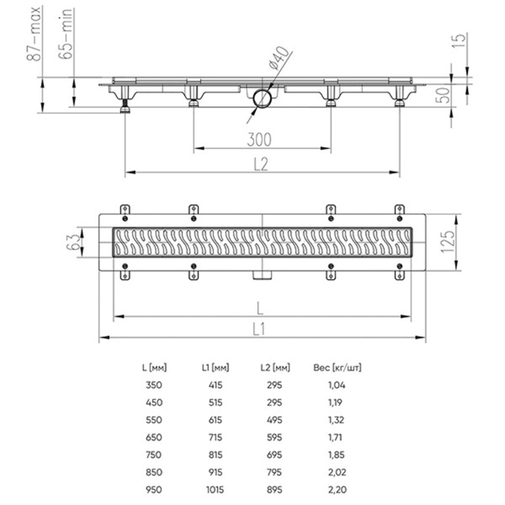 Душевой лоток Azario Harmony 65 c рамкой Хром AZ-CH 650 HN Душевой лоток Azario Harmony 65 c рамкой Хром AZ-CH 650 HN — изображение 3