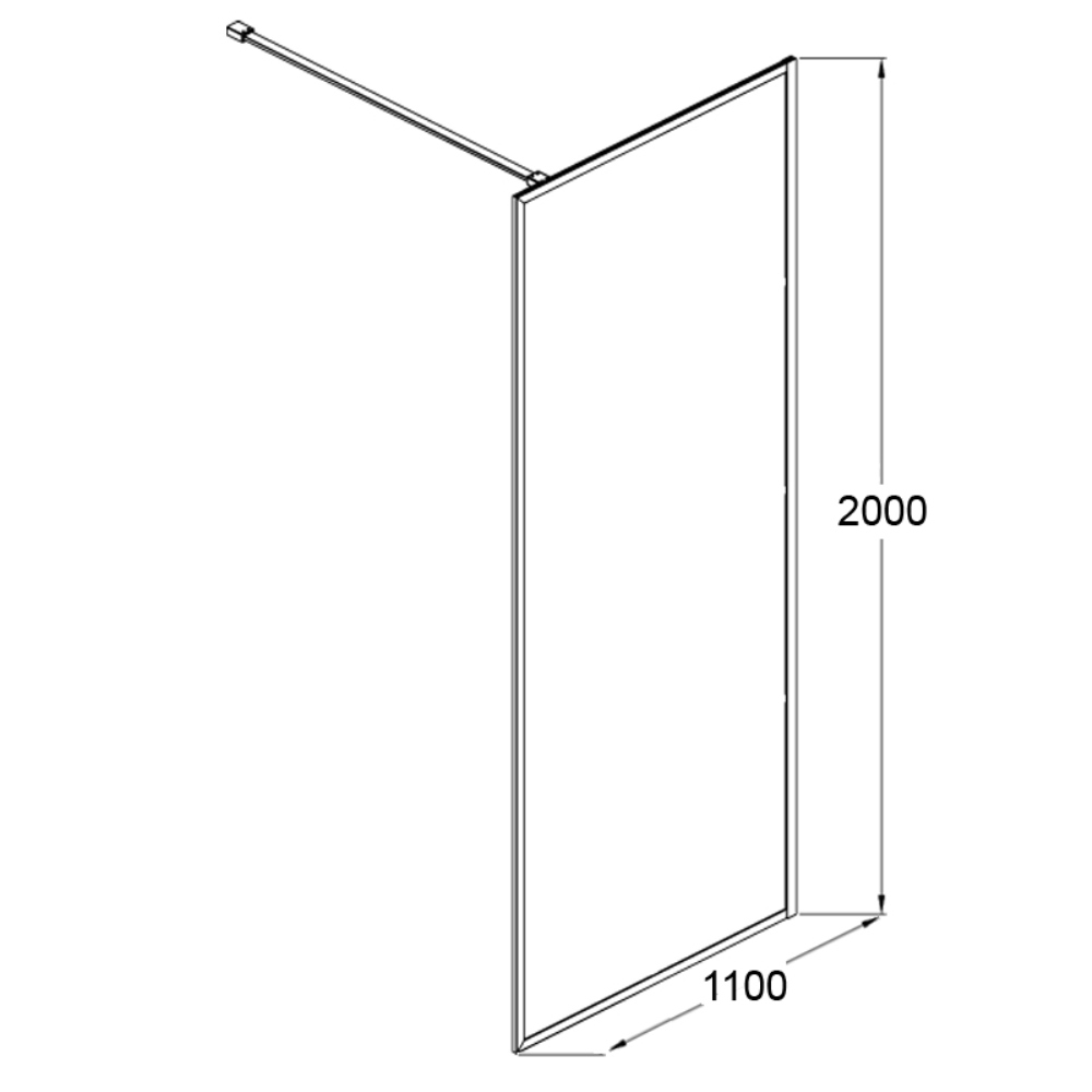 Душевая перегородка Azario Richmond 110 Черный / Прозрачное AZ-NAG 6310 1100 BLACK Душевая перегородка Azario Richmond 110 Черный / Прозрачное AZ-NAG 6310 1100 BLACK — изображение 3